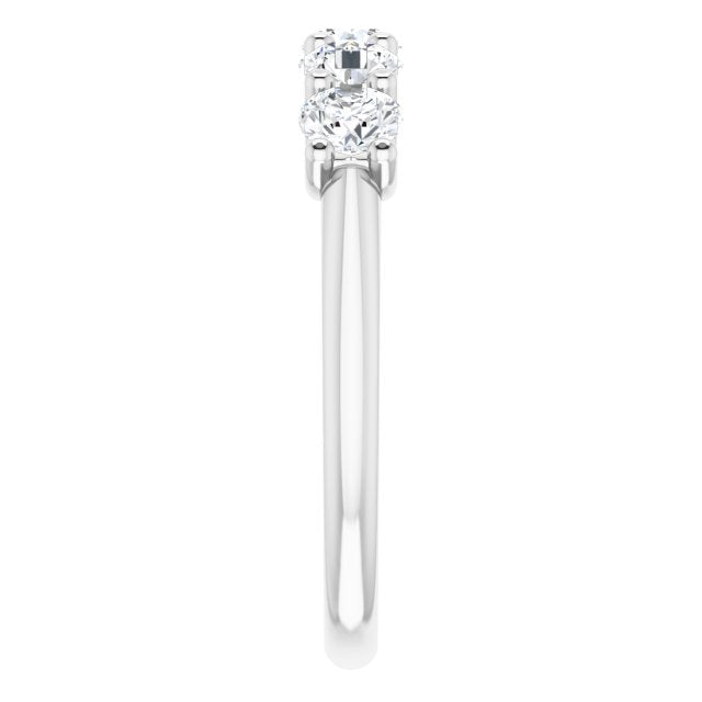 1.00 ct. Round Cut Diamond Wedding Band 5 Stone Anniversary Ring-VIRABYANI